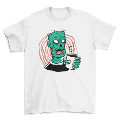 Coffee zombie t-shirt
