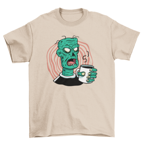Coffee zombie t-shirt